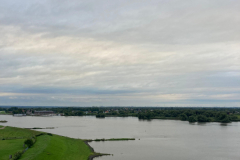 Elbe bei Flut Blick Richtung Hoopte.