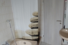 Das Badezimmer mit Dusche und  Badewanne